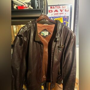 Retro Members Only Leather Jacket